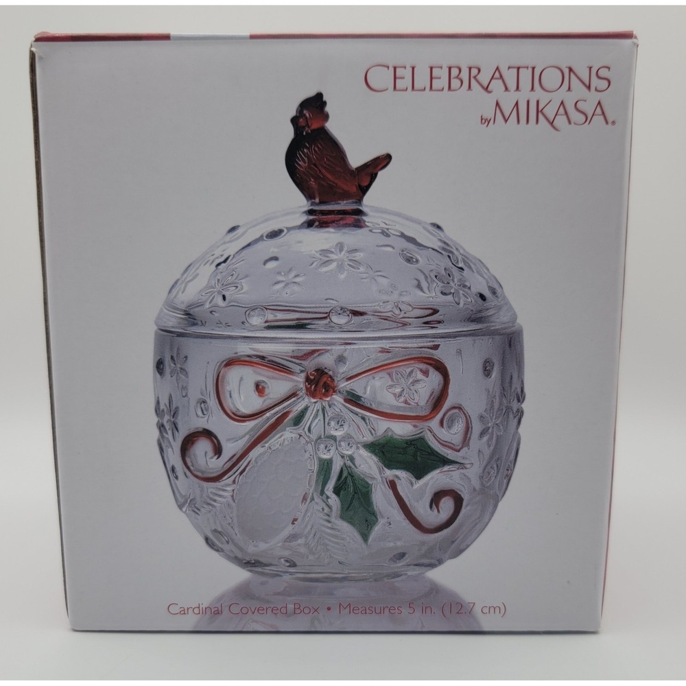 Mikasa Cardinal Collection Celebrations (5" Tall) Candy Dish w/ Lid